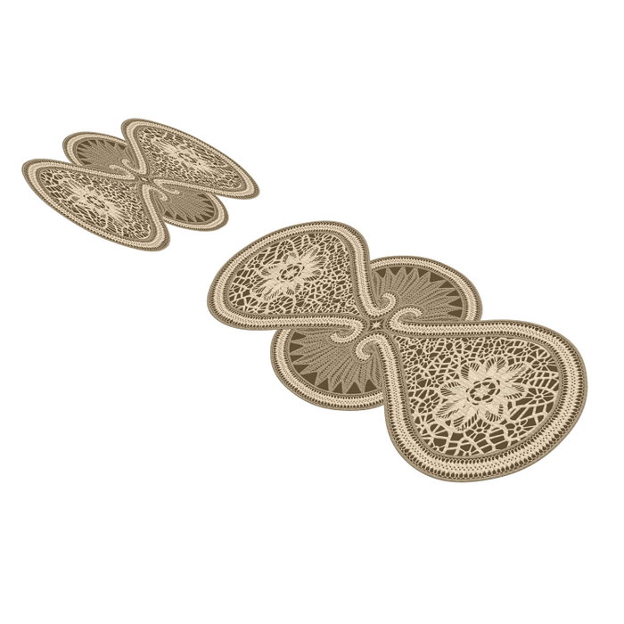 Mijölnir Juego de alfombrillas de baño Crema (2 piezas)